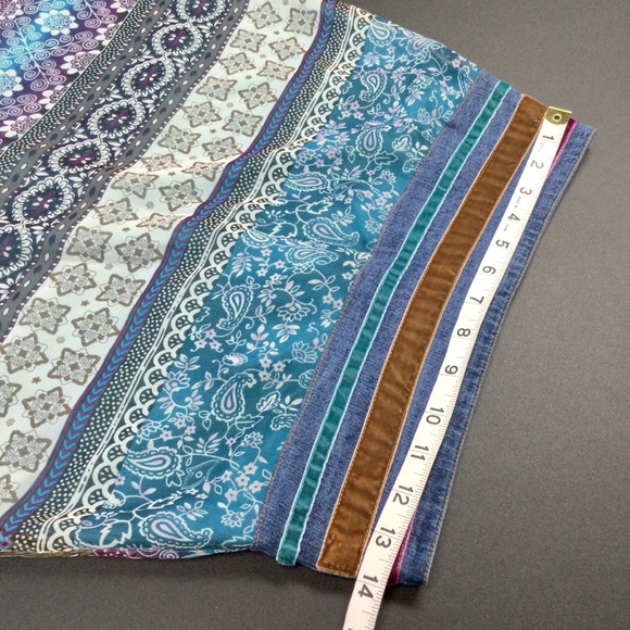 Vintage Women's Speechless Skirt Size 10.5 or medium Blue Multi-color - Picture 6 of 10